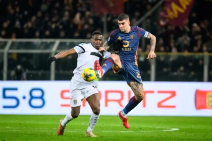 Gianluca Mancini con la maglia della Roma