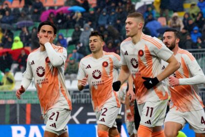 L'esultanza di Dybala in Venezia-Roma