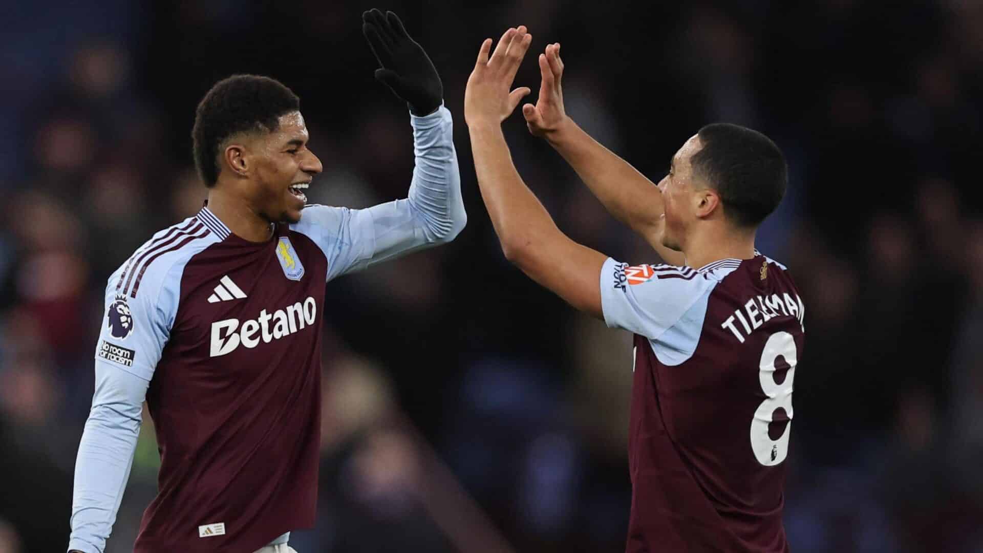 Rashford e Tielemans, Aston Villa