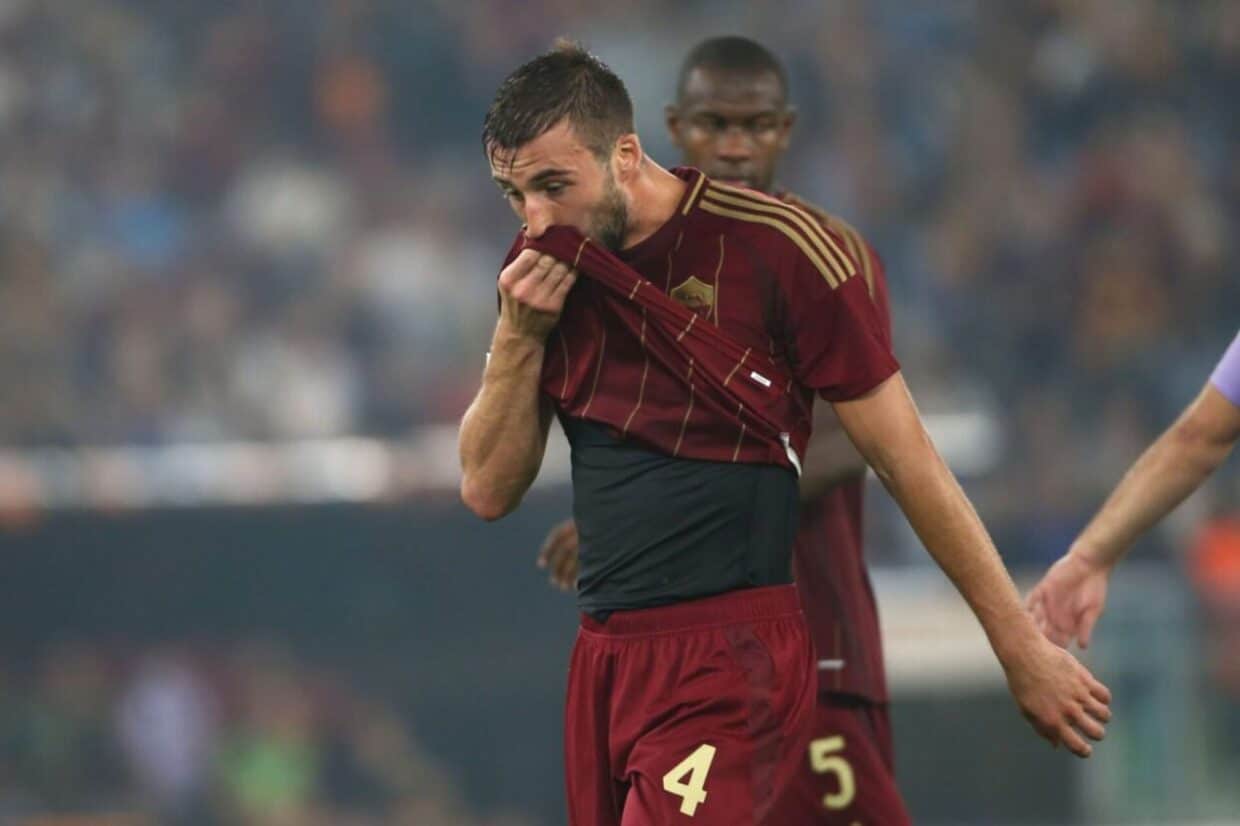 Cristante con la maglia della Roma