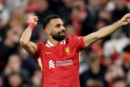 Salah con la maglia del Liverpool