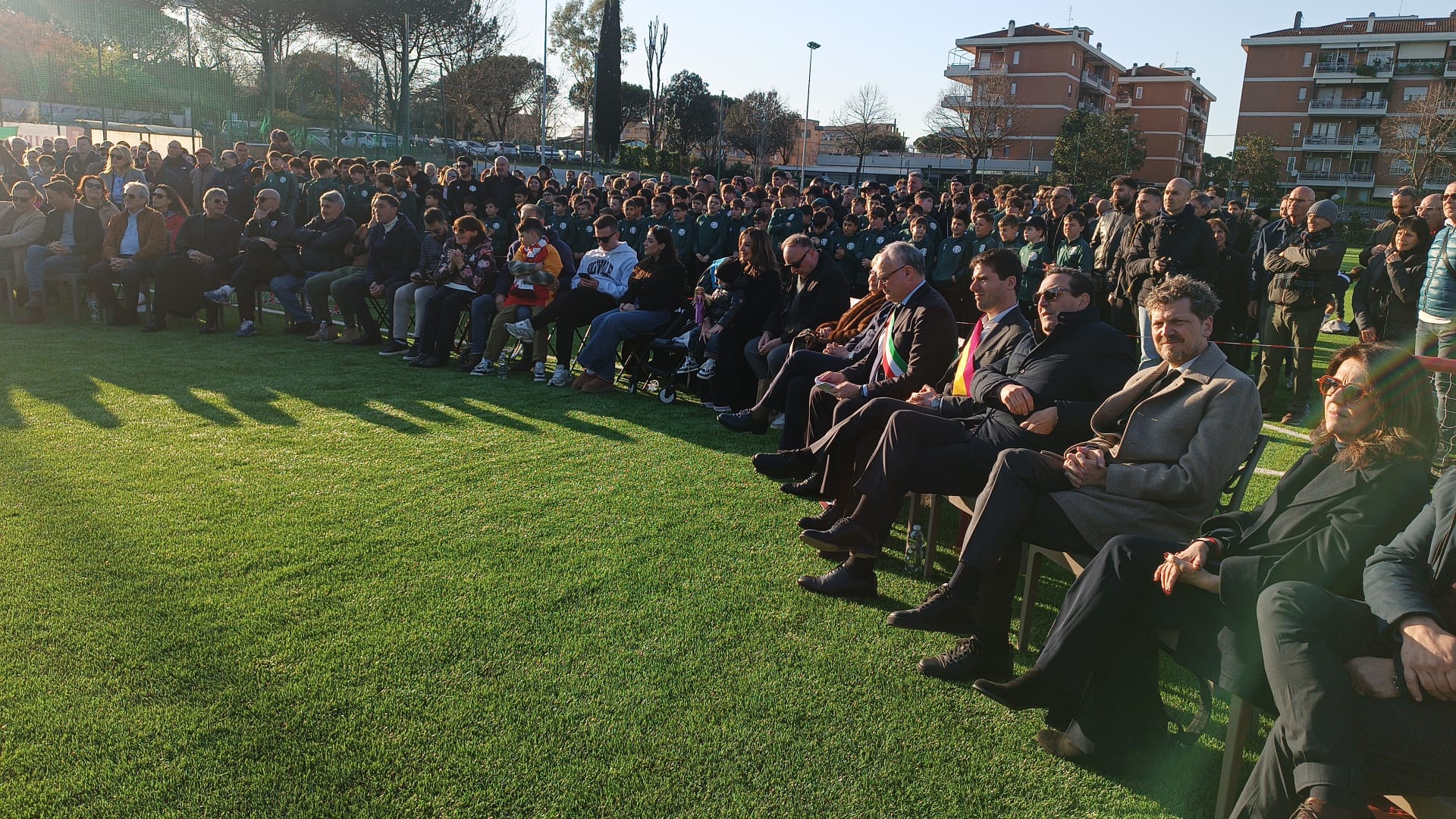 Inaugurazione impianto Carlo Mazzone