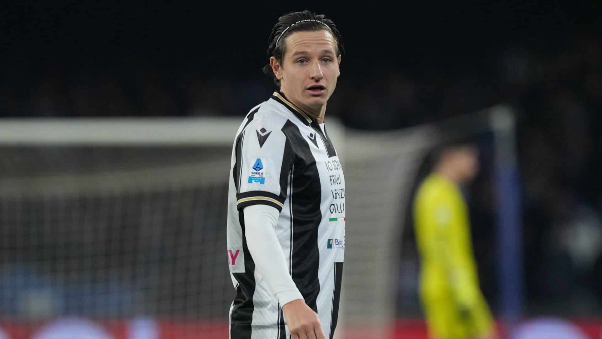 Thauvin con la maglia dell'Udinese