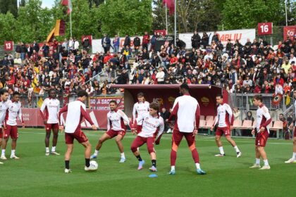 Allenamento della Roma al Tre Fontane