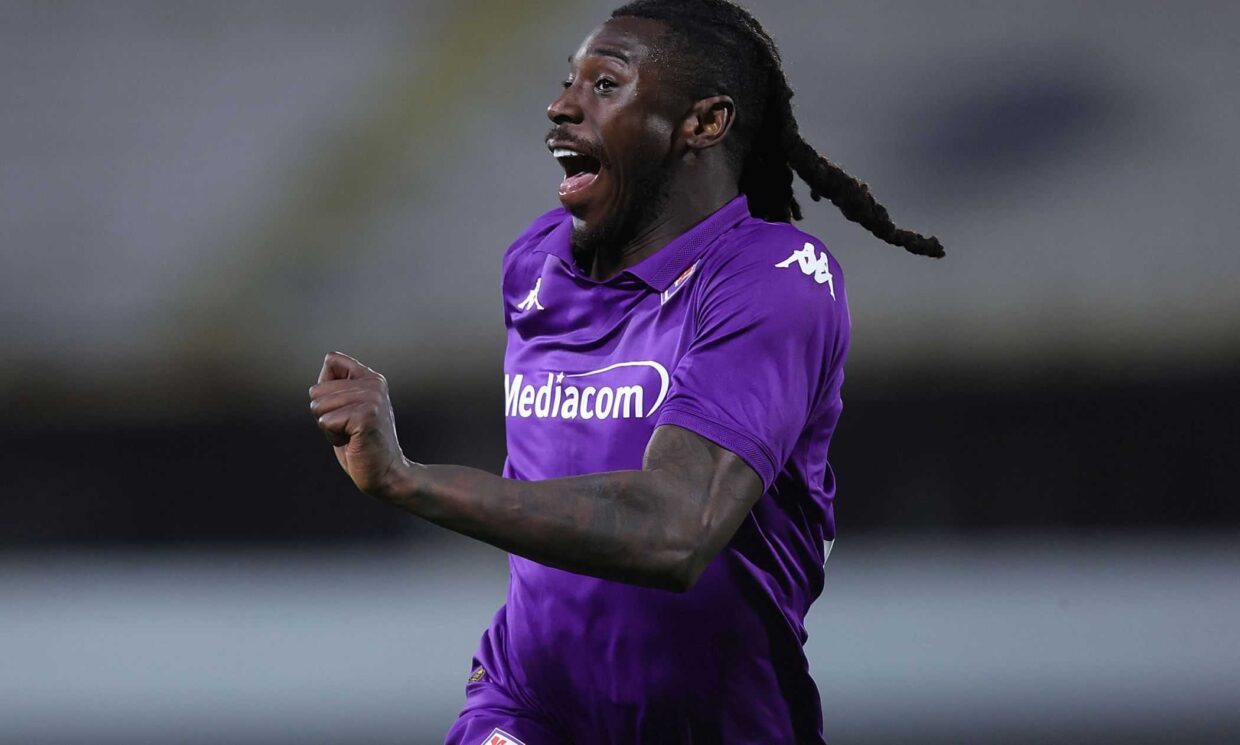 Esultanza Kean in Fiorentina-Celje