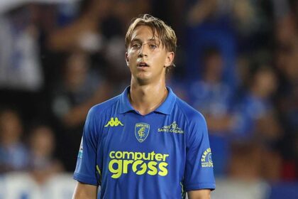 Fazzini con la maglia dell'Empoli