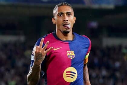 Raphinha con la maglia del Barcellona