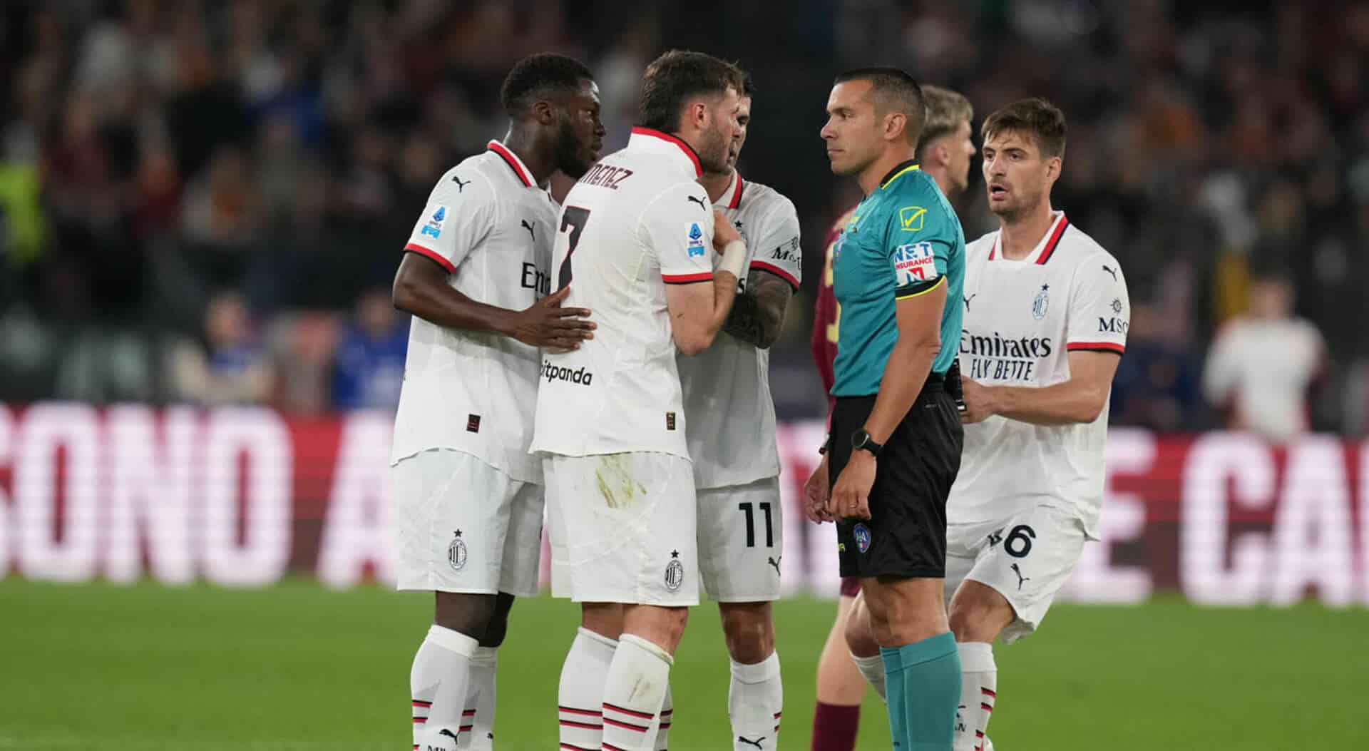 Gimenez espulso in Roma-Milan