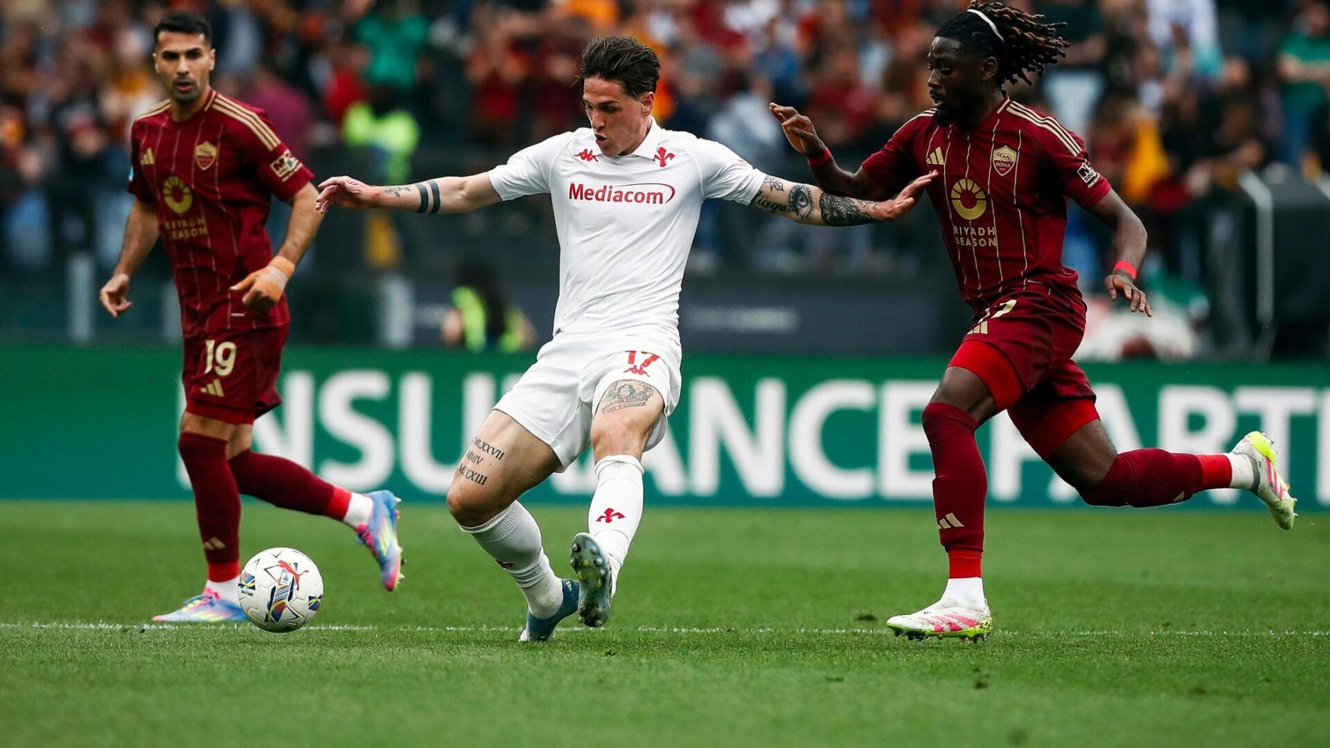 Zaniolo durante Roma-Fiorentina