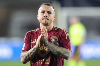Angelino, con la maglia della Roma