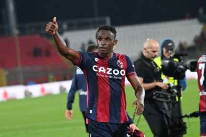 Lucumi con la maglia del Bologna