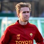 Ola Solbakken con la maglia della Roma