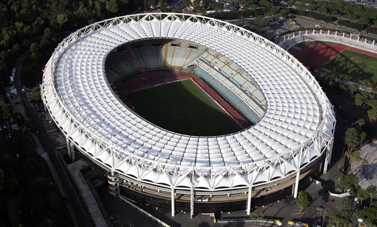 Veduta aerea dello Stadio Olimpico di Roma