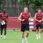 Dovbyk in allenamento a Trigoria