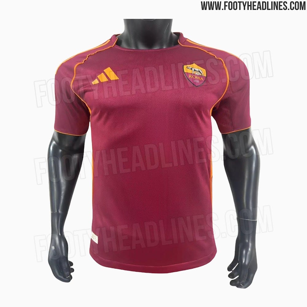 Nuova maglia della Roma stagione 2025/26 in anteprima