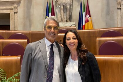 Svetlana Celli e Ubaldo Righetti, foto per il nuovo consigliere comunale di Roma