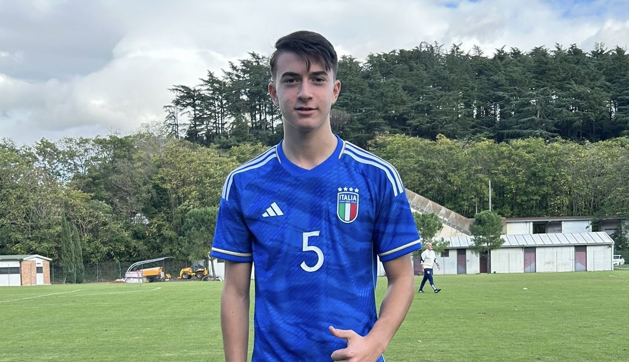 Cristian Cioffi con la maglia delle giovanili dell'Italia