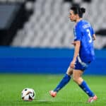 Di Guglielmo con la maglia dell'Italia Femminile