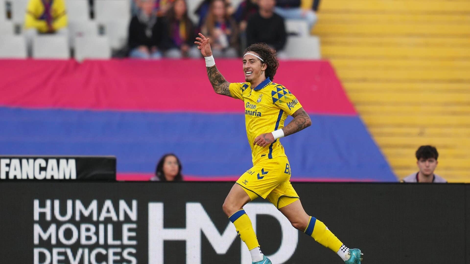Fabio Silva con la maglia del Las Palmas