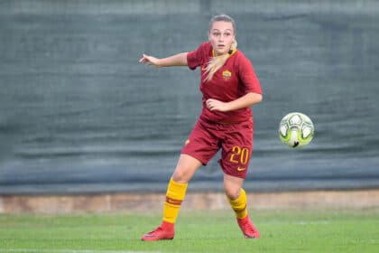 Giada Greggi durante una partita con la Roma Femminile