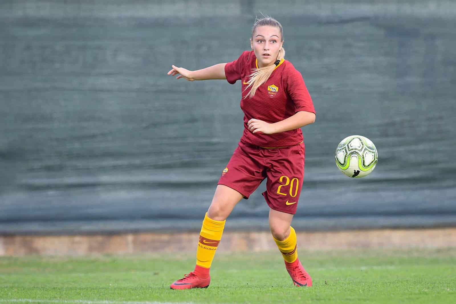 Giada Greggi durante una partita con la Roma Femminile