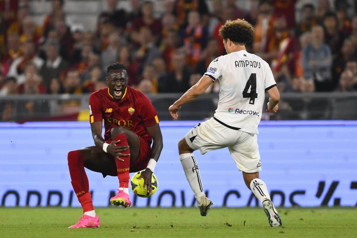 L'infortunio grave patito da Tammy Abraham durante Roma-Spezia