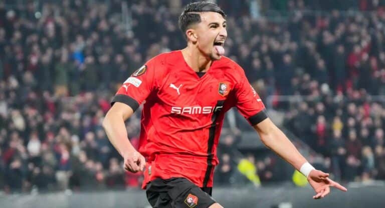 Ibrahim Salah con la maglia del Rennes