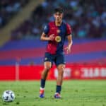 Marc Bernal in campo con il Barcellona, osservato dalla Roma per il calciomercato