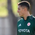 Pierluigi Gollini durante un allenamento con la Roma