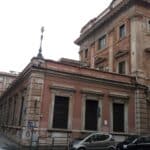 Facciata dell’ex Zecca dello Stato a Roma nel quartiere Esquilino